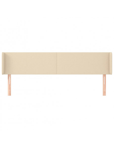 Testiera ad Orecchio Crema 163x16x78/88 cm in Tessuto
