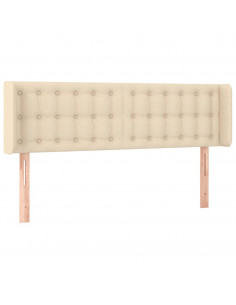 Testiera ad Orecchio Crema 147x16x78/88 cm in Tessuto