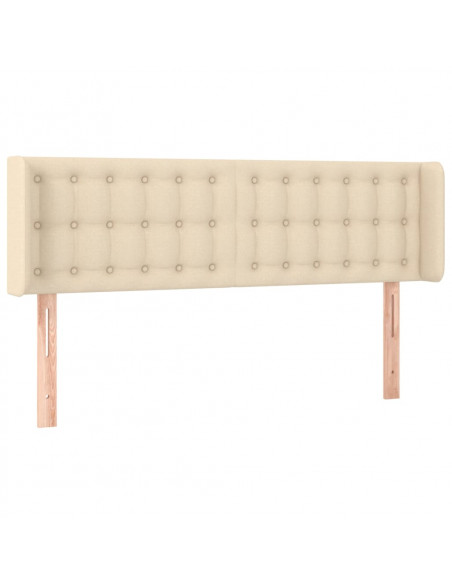 Testiera ad Orecchio Crema 147x16x78/88 cm in Tessuto