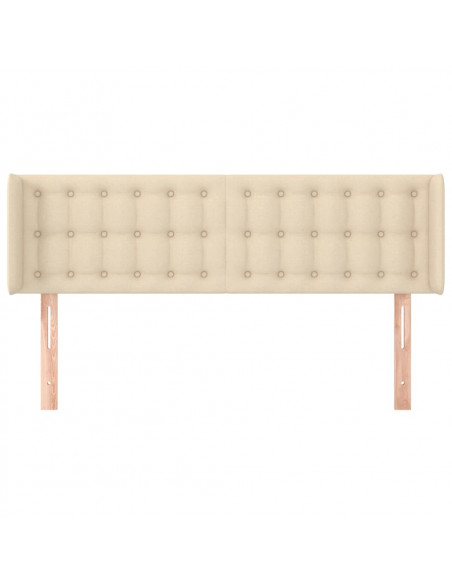 Testiera ad Orecchio Crema 147x16x78/88 cm in Tessuto
