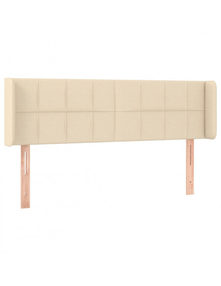 Testiera ad Orecchio Crema 147x16x78/88 cm in Tessuto