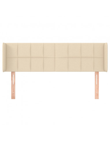 Testiera ad Orecchio Crema 147x16x78/88 cm in Tessuto