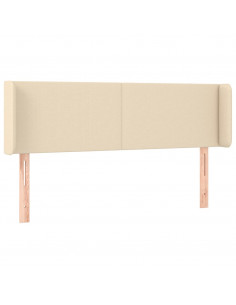 Testiera ad Orecchio Crema 147x16x78/88 cm in Tessuto