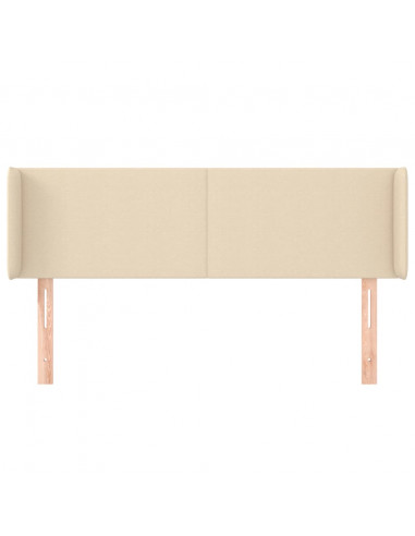 Testiera ad Orecchio Crema 147x16x78/88 cm in Tessuto