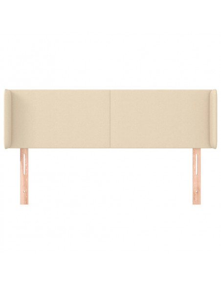 Testiera ad Orecchio Crema 147x16x78/88 cm in Tessuto