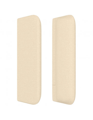 Testiera ad Orecchio Crema 103x16x78/88 cm in Tessuto