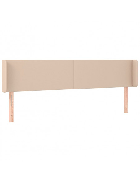 Testiera ad Orecchio Cappuccino 183x16x78/88 cm in Similpelle