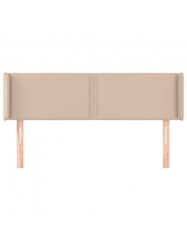 Testiera ad Orecchio Cappuccino 147x16x78/88 cm in Similpelle