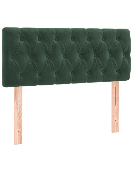 Giroletto a Molle con Materasso Verde Scuro 120x200 cm Velluto