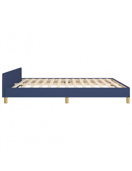 Giroletto con Testiera Blu 160x200 cm in Tessuto