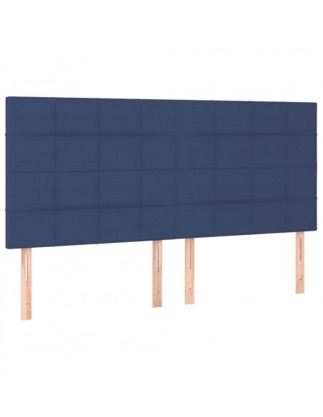 Giroletto a Molle con Materasso Blu 160x200 cm in Tessuto