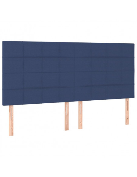 Giroletto a Molle con Materasso Blu 160x200 cm in Tessuto