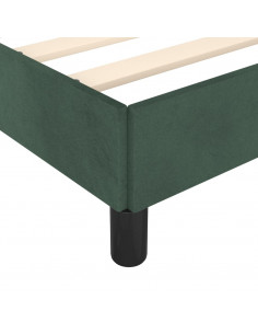 Giroletto con Testiera Verde Scuro 160x200 cm in Velluto 2