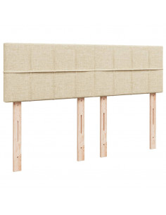 Giroletto a Molle con Materasso Crema 140x200 cm in Tessuto 2