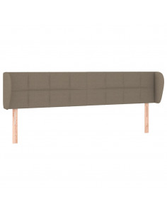 Testiera ad Orecchio Tortora 183x23x78/88 cm in Tessuto