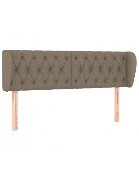 Testiera ad Orecchio Tortora 147x23x78/88 cm in Tessuto