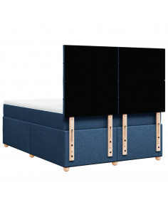 Giroletto a Molle con Materasso Blu 160x200 cm in Tessuto 2