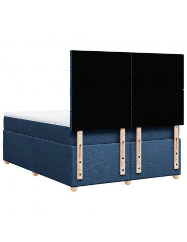 Giroletto a Molle con Materasso Blu 160x200 cm in Tessuto