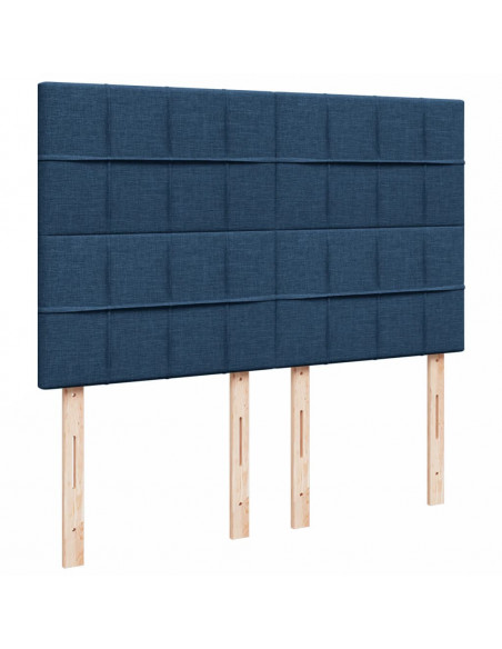 Giroletto a Molle con Materasso Blu 160x200 cm in Tessuto