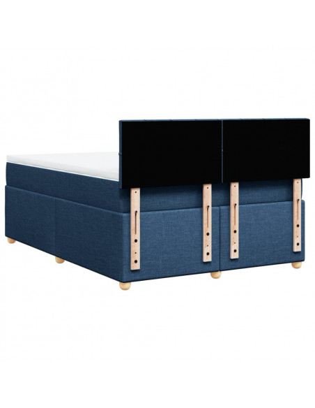 Giroletto a Molle con Materasso Blu 160x200 cm in Tessuto