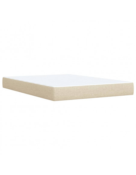 Giroletto a Molle con Materasso Crema 140x200 cm in Tessuto