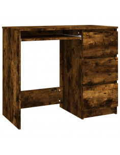 Scrivania Rovere Fumo 90x45x76 cm in Legno Multistrato