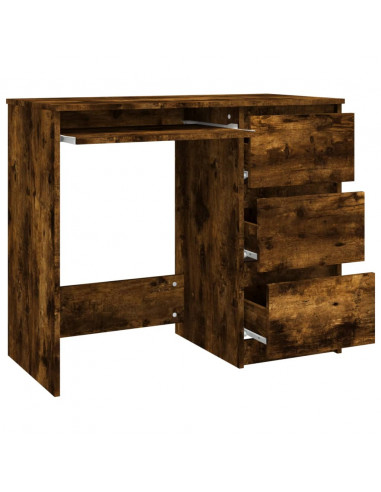 Scrivania Rovere Fumo 90x45x76 cm in Legno Multistrato