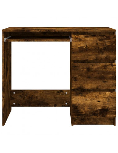 Scrivania Rovere Fumo 90x45x76 cm in Legno Multistrato