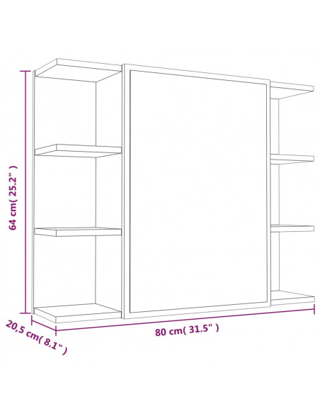 Set Mobili da Bagno 3 pz Rovere Marrone in Legno Multistrato