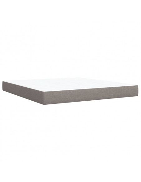 Giroletto a Molle con Materasso Tortora 180x200 cm in Tessuto