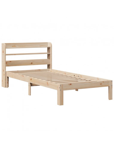 Giroletto con Testiera 90x190 cm in Legno Massello di Pino