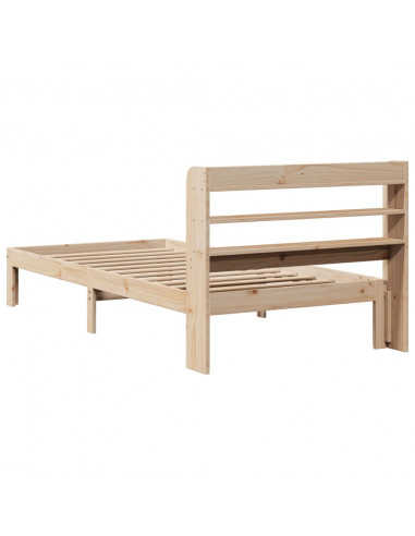 Giroletto con Testiera 90x190 cm in Legno Massello di Pino