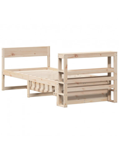 Letto senza Materasso 90x190 cm in Legno Massello di Pino