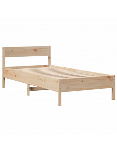 Letto senza Materasso 90x190 cm in Legno Massello di Pino