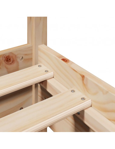 Letto senza Materasso 90x190 cm in Legno Massello di Pino
