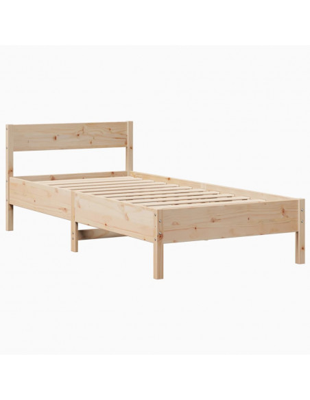 Letto senza Materasso 90x190 cm in Legno Massello di Pino