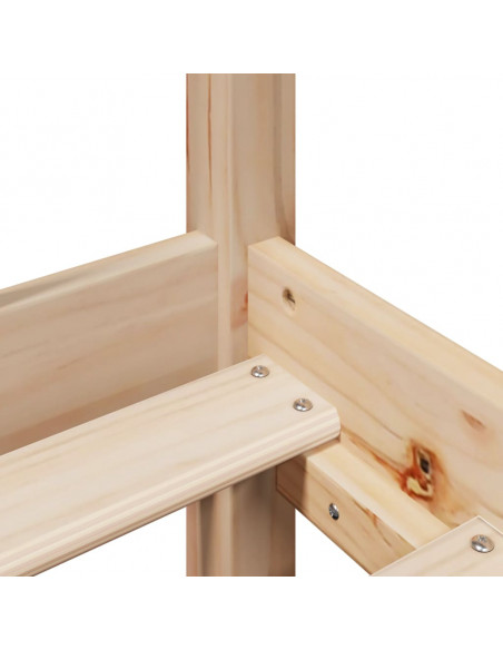 Letto senza Materasso 90x200 cm in Legno Massello di Pino