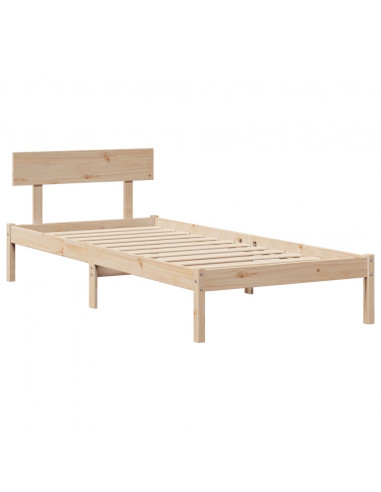 Letto senza Materasso 90x200 cm in Legno Massello di Pino