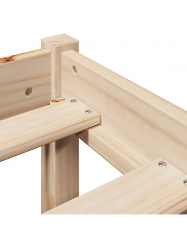 Letto senza Materasso 90x200 cm in Legno Massello di Pino