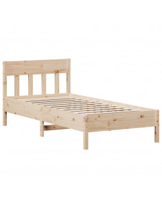 Letto senza Materasso 90x200 cm in Legno Massello di Pino