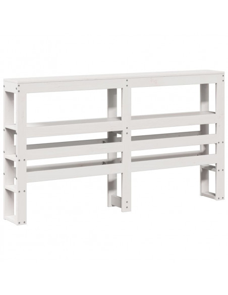 Letto senza Materasso Bianco 120x190 cm Legno Massello di Pino