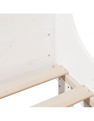 Letto senza Materasso Bianco 120x200 cm Legno Massello di Pino