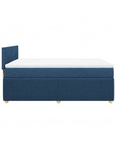 Giroletto a Molle con Materasso Blu 160x200 cm in Tessuto