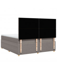 Giroletto a Molle con Materasso Tortora 180x200 cm in Tessuto 2