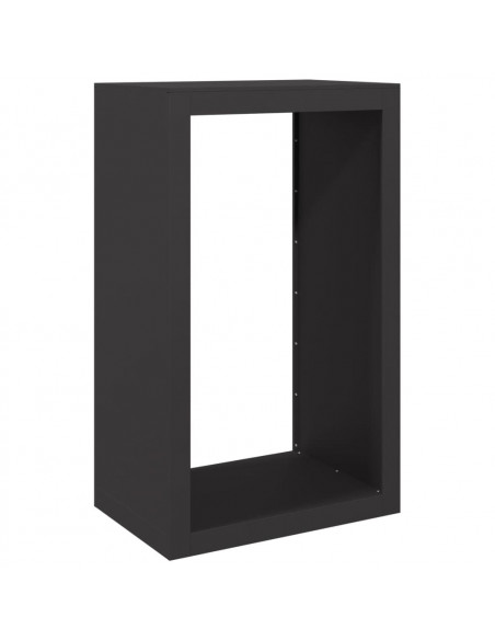 Rastrelliera per Legna da Ardere Nera 60x40x100 cm in Acciaio