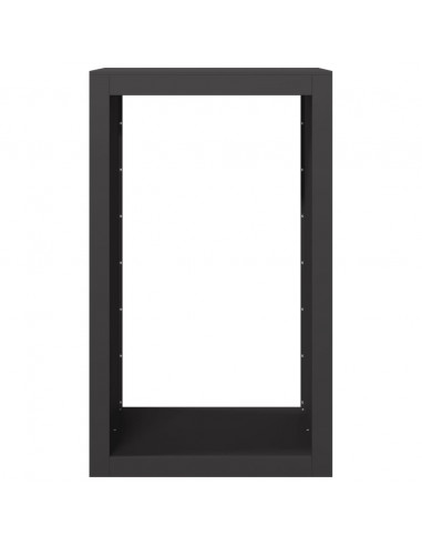 Rastrelliera per Legna da Ardere Nera 60x40x100 cm in Acciaio