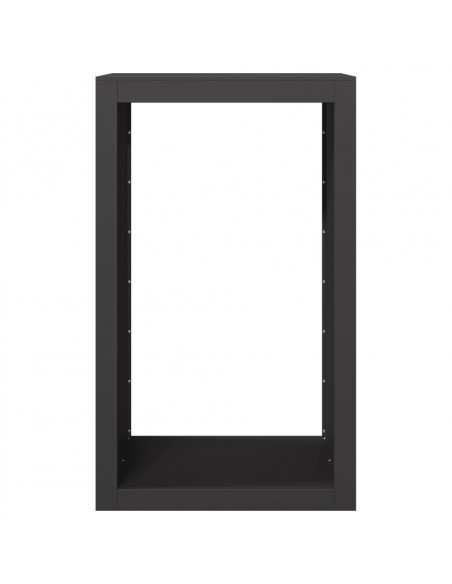 Rastrelliera per Legna da Ardere Nera 60x40x100 cm in Acciaio