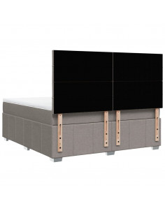 Giroletto a Molle con Materasso Tortora 180x200 cm in Tessuto 2