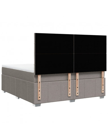 Giroletto a Molle con Materasso Tortora 180x200 cm in Tessuto