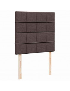 Giroletto a Molle con Materasso Marrone Scuro 90x200 cm Tessuto